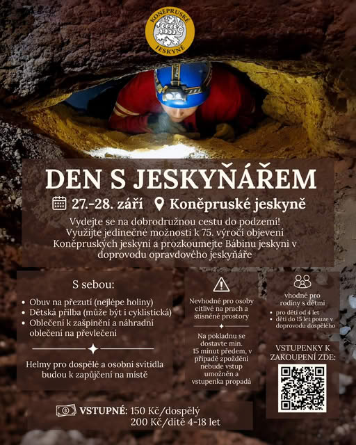 Den s jeskyňářem na Zlatém koni v Českém krasu, 27.-28. září