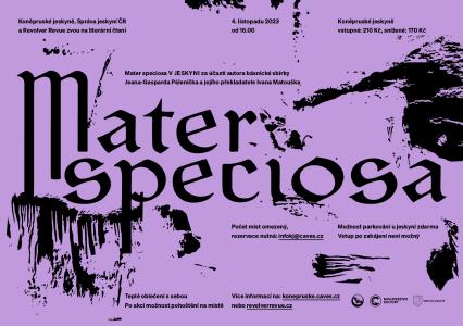 Mater speciosa V JESKYNI 4. listopadu 2023 