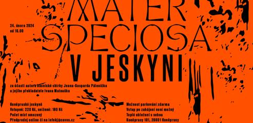 Mater speciosa V JESKYNI 24. 2. 2024 - pozvánka